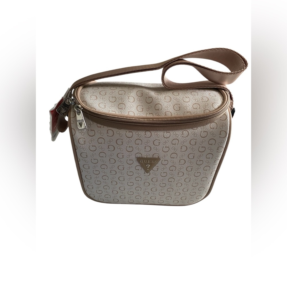 Guess Beige and Brown Crossbody Bag